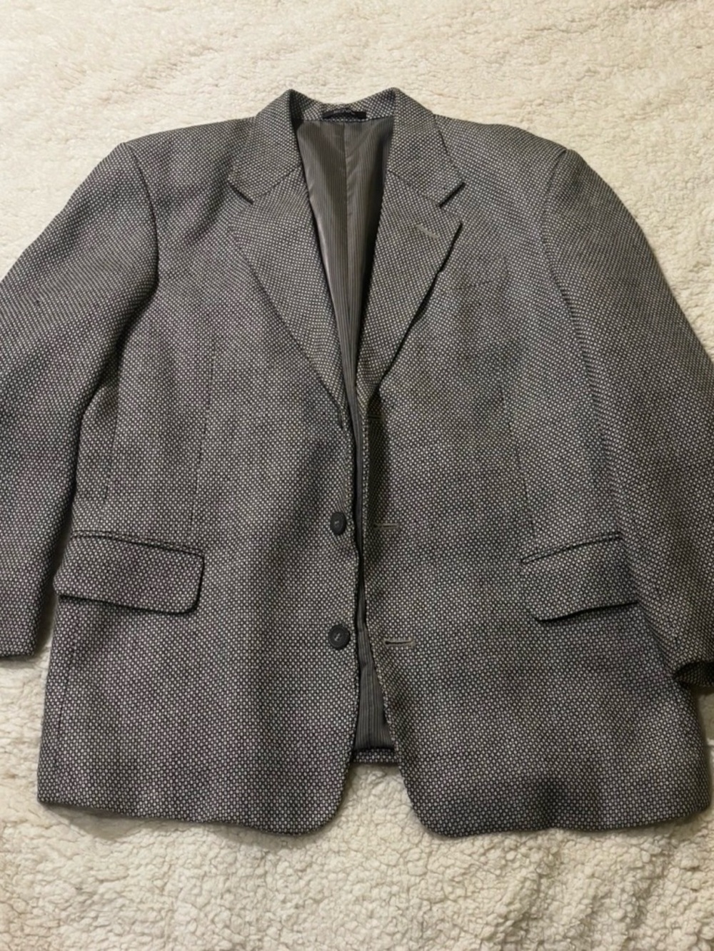 Classic Men's Gray Textured Blazer0421